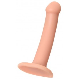 Телесный фаллос на присоске Silicone Bendable Dildo S - 17 см.