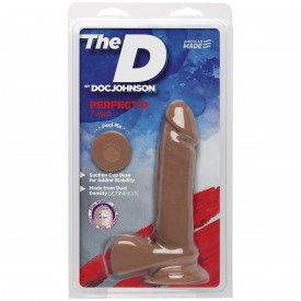 Фаллоимитатор-мулат The D Perfect D 7" Caramel - 17,8 см.